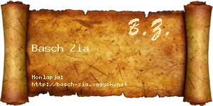 Basch Zia névjegykártya